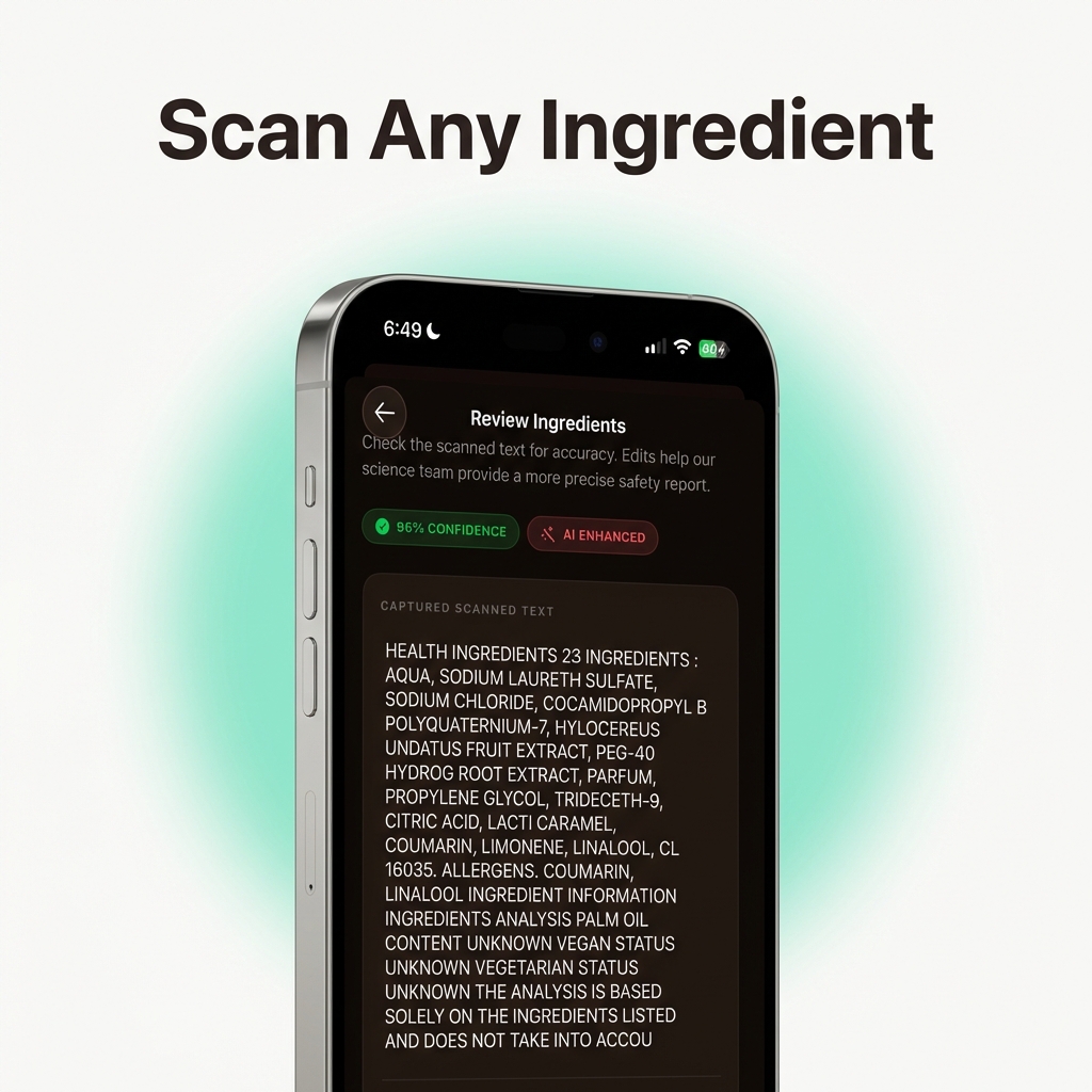 Ingredient Scan Feature